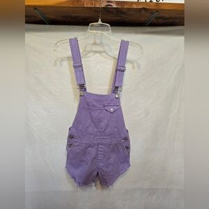 BDG Women's Purple Short Overalls